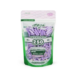 PURIZE® ~ Xtra Slim Aktivkohlefilter LILA ~ (250Stk.)