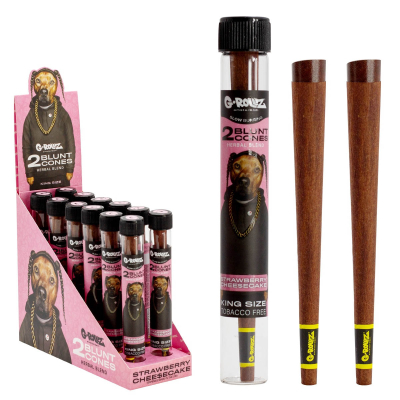 G-Rollz Terpene Infused Herbal Tea Blunt Strawberry Cheesecake 2pcs – Bild 2